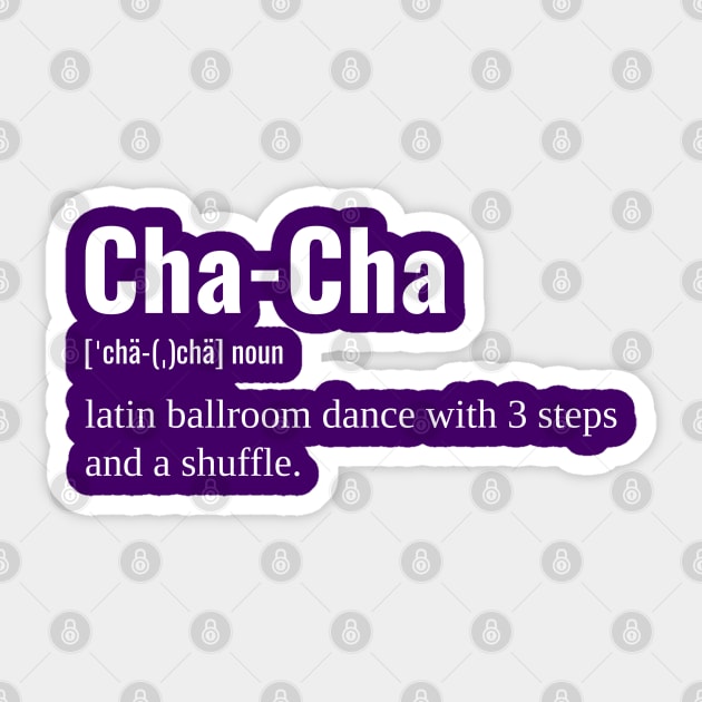 Cha-Cha Definition Sticker by Simple Life Designs